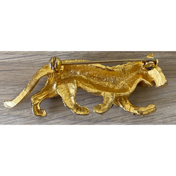 Retro Tiger Brooch Costume Jewellery - Picture 4 of 6
